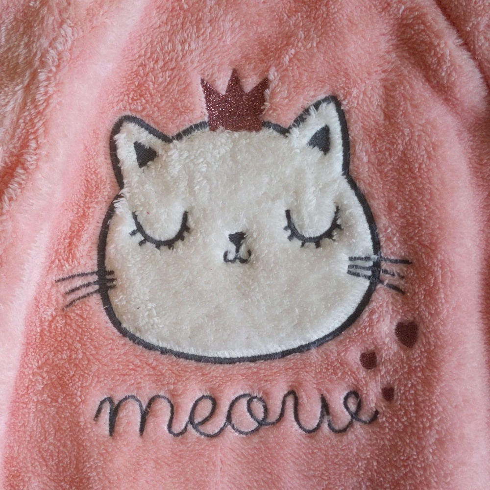 NEW lc waikiki fluffy peach kitten bunting suit 6-9 months baby girl - Picture 2 of 10